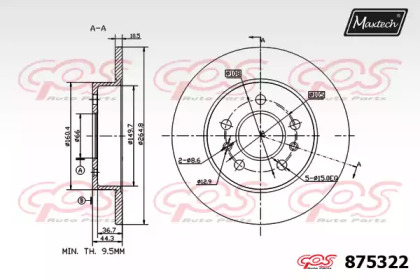 Тормозной диск MAXTECH 875322.0000