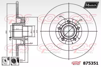 Тормозной диск MAXTECH 875351.6065