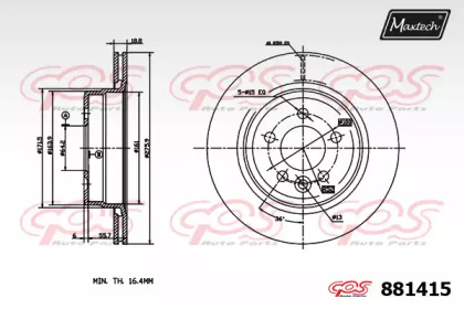 Тормозной диск MAXTECH 881415.0000