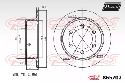 Тормозной диск MAXTECH 865702.0000