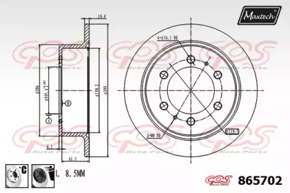 Тормозной диск MAXTECH 865702.6060