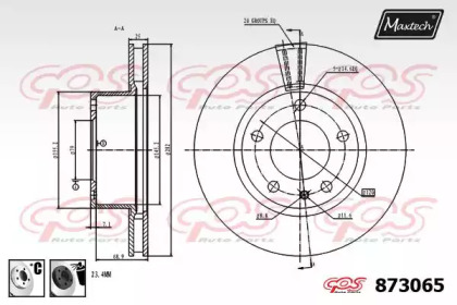 Тормозной диск MAXTECH 873065.6060