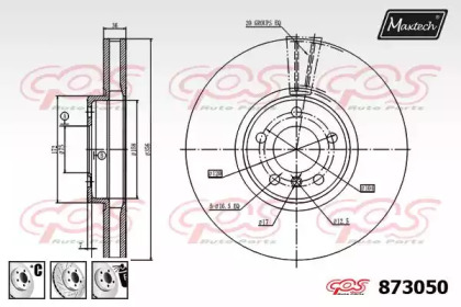 Тормозной диск MAXTECH 873050.6980