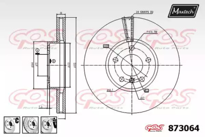 Тормозной диск MAXTECH 873064.6880