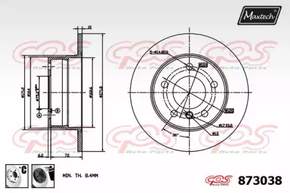 Тормозной диск MAXTECH 873038.6060