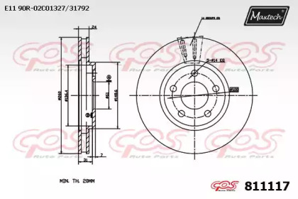 Тормозной диск MAXTECH 811117.0000