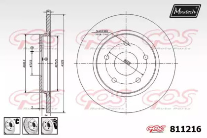 Тормозной диск MAXTECH 811216.6980