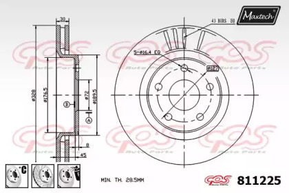 Тормозной диск MAXTECH 811225.6980