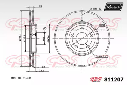 Тормозной диск MAXTECH 811207.0000