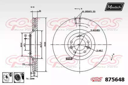 Тормозной диск MAXTECH 875648.6060