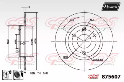 Тормозной диск MAXTECH 875607.6060