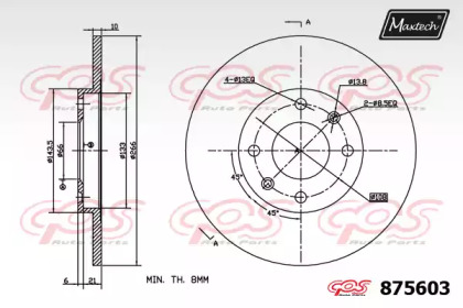 Тормозной диск MAXTECH 875603.0000