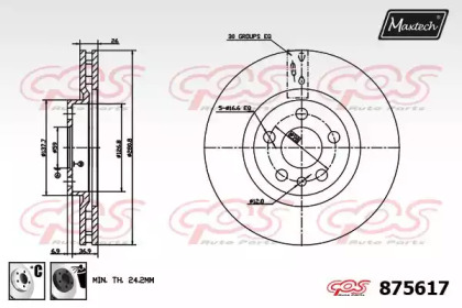 Тормозной диск MAXTECH 875617.6060