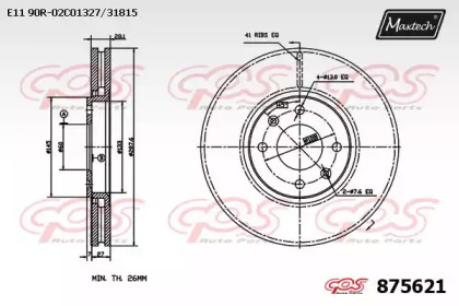 Тормозной диск MAXTECH 875621.0000