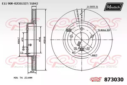 Тормозной диск MAXTECH 873030.0000