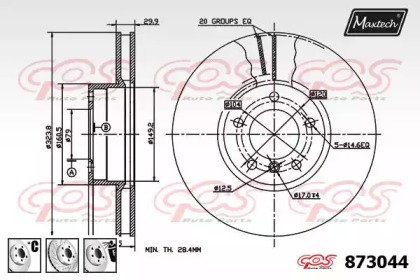 Тормозной диск MAXTECH 873044.6880