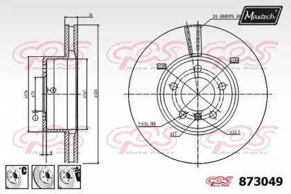 Тормозной диск MAXTECH 873049.6880