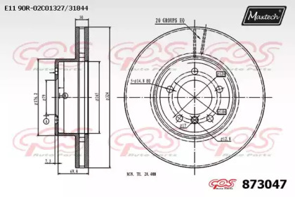 Тормозной диск MAXTECH 873047.0000