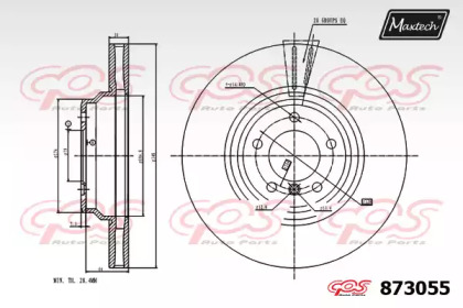 Тормозной диск MAXTECH 873055.0000