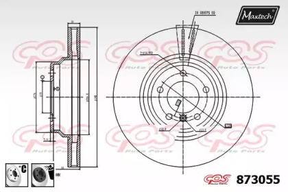 Тормозной диск MAXTECH 873055.6060