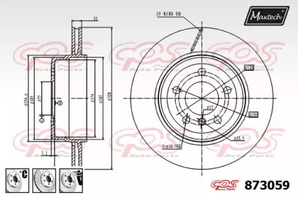 Тормозной диск MAXTECH 873059.6980