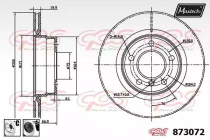 Тормозной диск MAXTECH 873072.6060