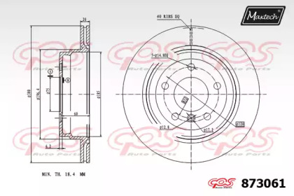 Тормозной диск MAXTECH 873061.0000