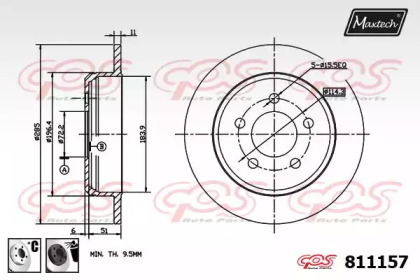 Тормозной диск MAXTECH 811157.6060