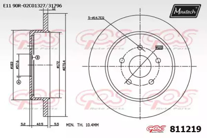 Тормозной диск MAXTECH 811219.0000