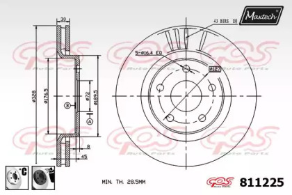 Тормозной диск MAXTECH 811225.6060