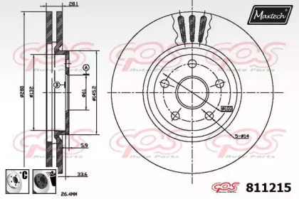 Тормозной диск MAXTECH 811215.6060