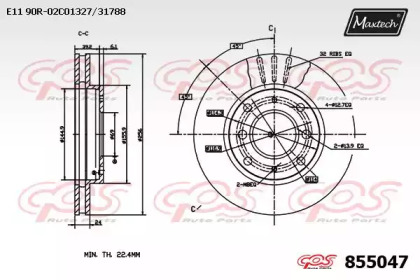 Тормозной диск MAXTECH 855047.0000