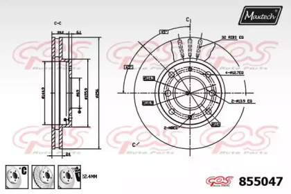 Тормозной диск MAXTECH 855047.6980