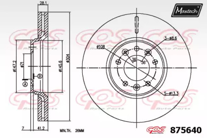 Тормозной диск MAXTECH 875640.0000