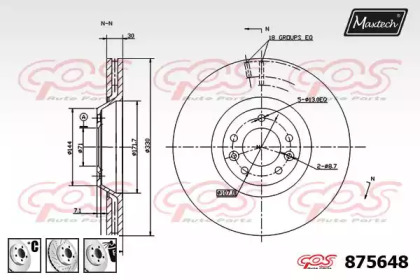 Тормозной диск MAXTECH 875648.6980