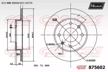 Тормозной диск MAXTECH 875602.0000