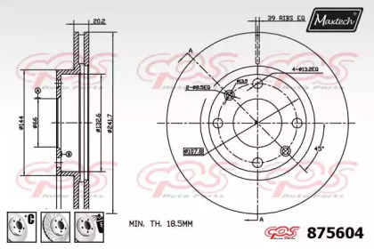 Тормозной диск MAXTECH 875604.6880