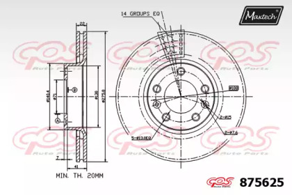 Тормозной диск MAXTECH 875625.0000