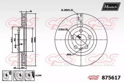 Тормозной диск MAXTECH 875617.6880