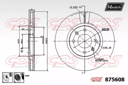 Тормозной диск MAXTECH 875608.6060