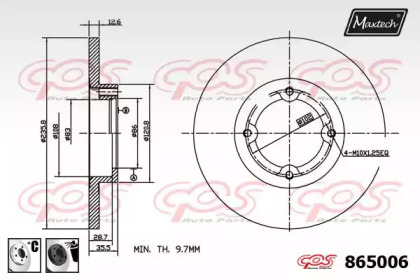 Тормозной диск MAXTECH 865006.6060