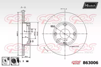 Тормозной диск MAXTECH 863006.6060