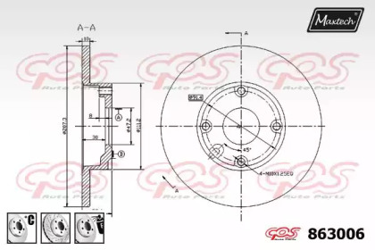 Тормозной диск MAXTECH 863006.6880