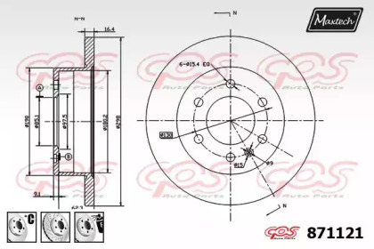 Тормозной диск MAXTECH 871121.6880