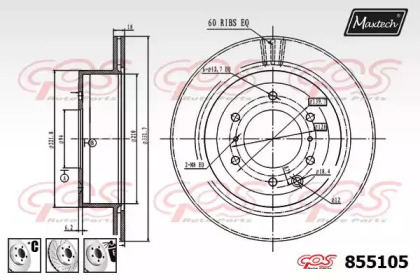 Тормозной диск MAXTECH 855105.6880