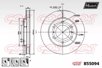 Тормозной диск MAXTECH 855094.6880