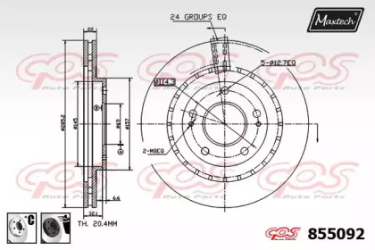 Тормозной диск MAXTECH 855092.6060