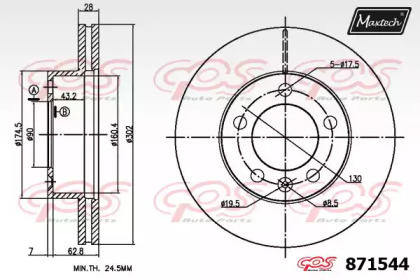 Тормозной диск MAXTECH 871544.0000