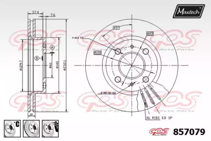 Тормозной диск MAXTECH 857079.6880