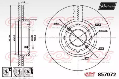 Тормозной диск MAXTECH 857072.6880